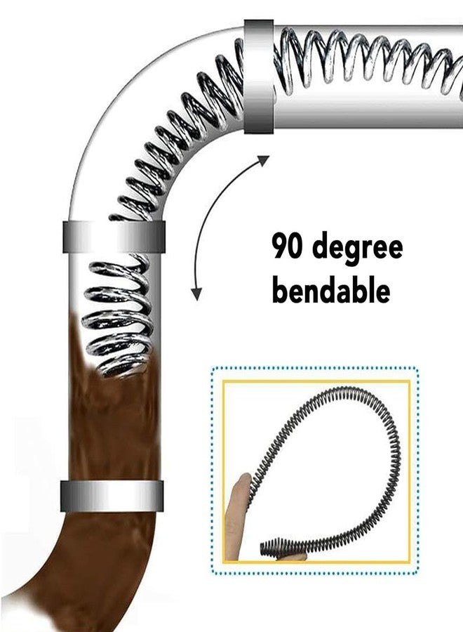 Fapiwen Drain Augers, 9.8ft Stainless Steel Flexible Plumbing Drain Auger, Manual Hair Drain Cleaner Tool, Clog Remover Tool for Kitchen Bathroom Toilet Bathtub Sewer Sink - Image 5